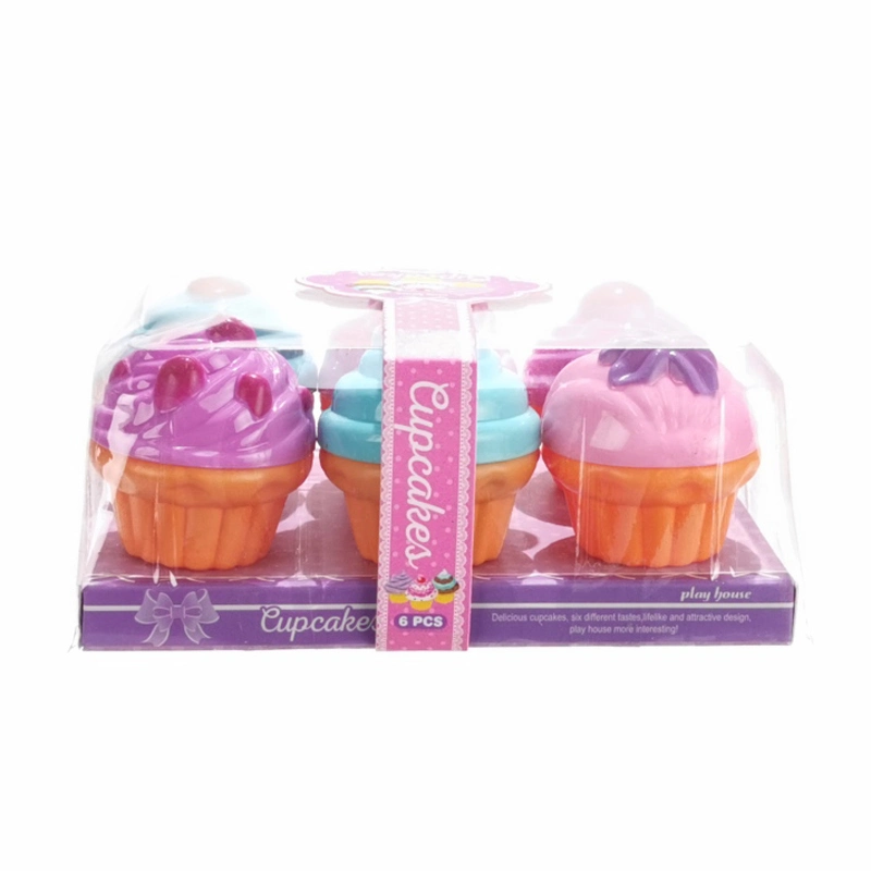 Children Colorful Newest Styles Pretent Toy Kitchen Toy Combination Afternoon Tea Heart Series Box Foot Set Simulation Cupcake