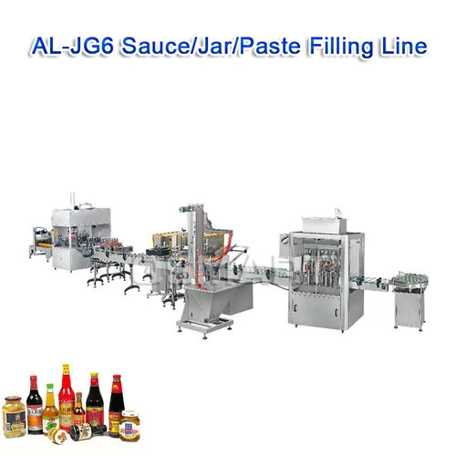 Automatic Chili Sauce Jam Glass Bottle Filling Machine Production Line