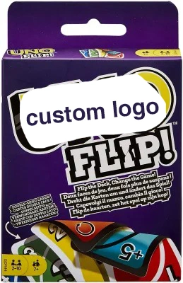 Papel de logotipo personalizado PVC Partido Juego de juguete regalo uno Spin Tarjeta con caja de cartas de juego