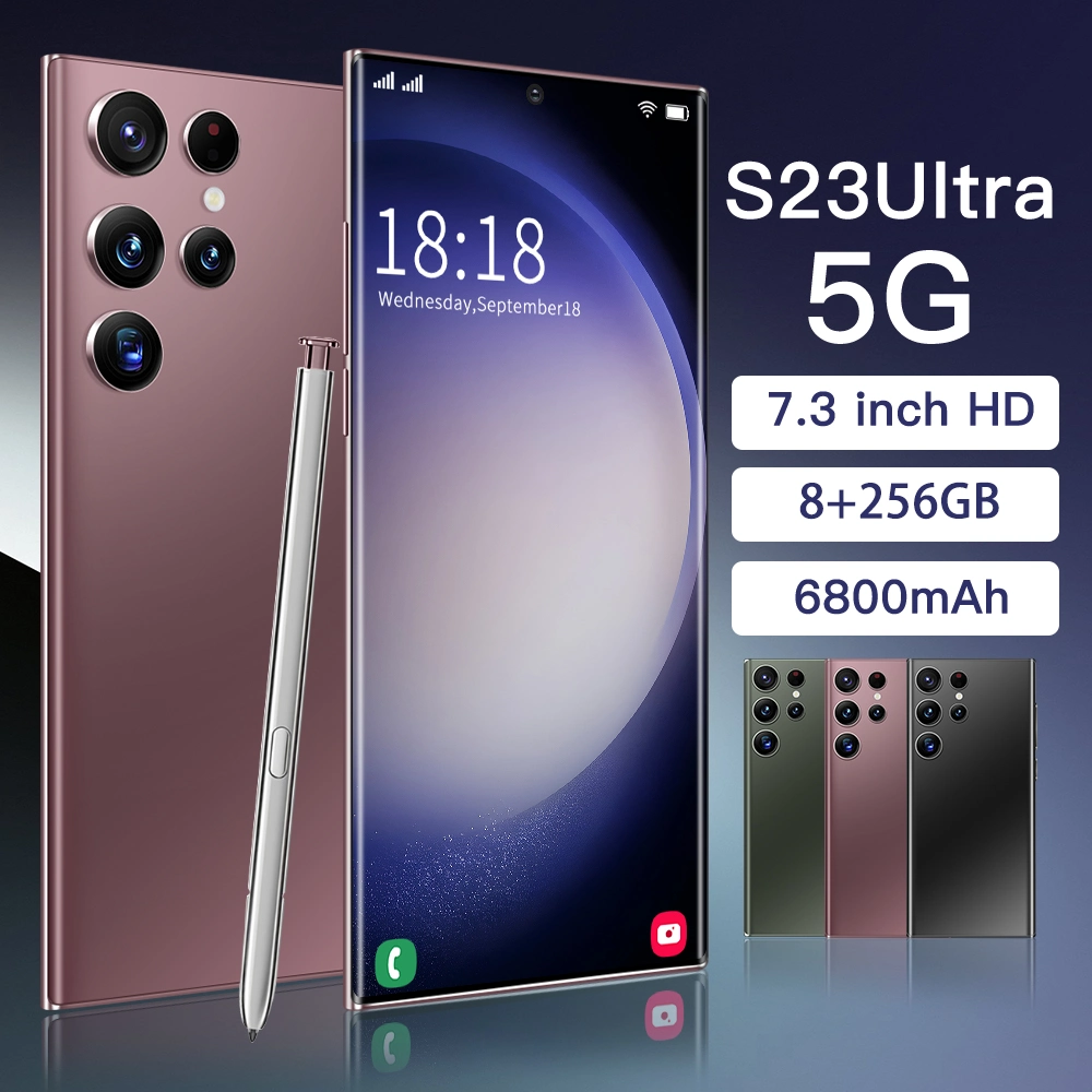 Original Wholesale/Supplier S23 Ultra 5g memória OEM 7.3 Smartphone Android 13 Cell de polegadas