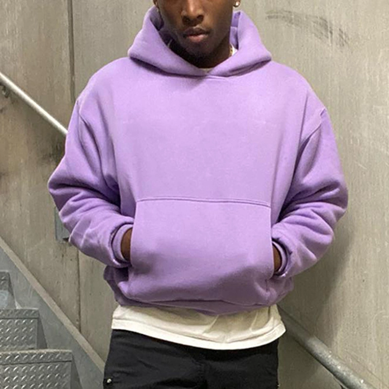 La meilleure qualité Baggy épais Mens rognée Hoodies 100% coton lourd de récolte Essentials Hoodie