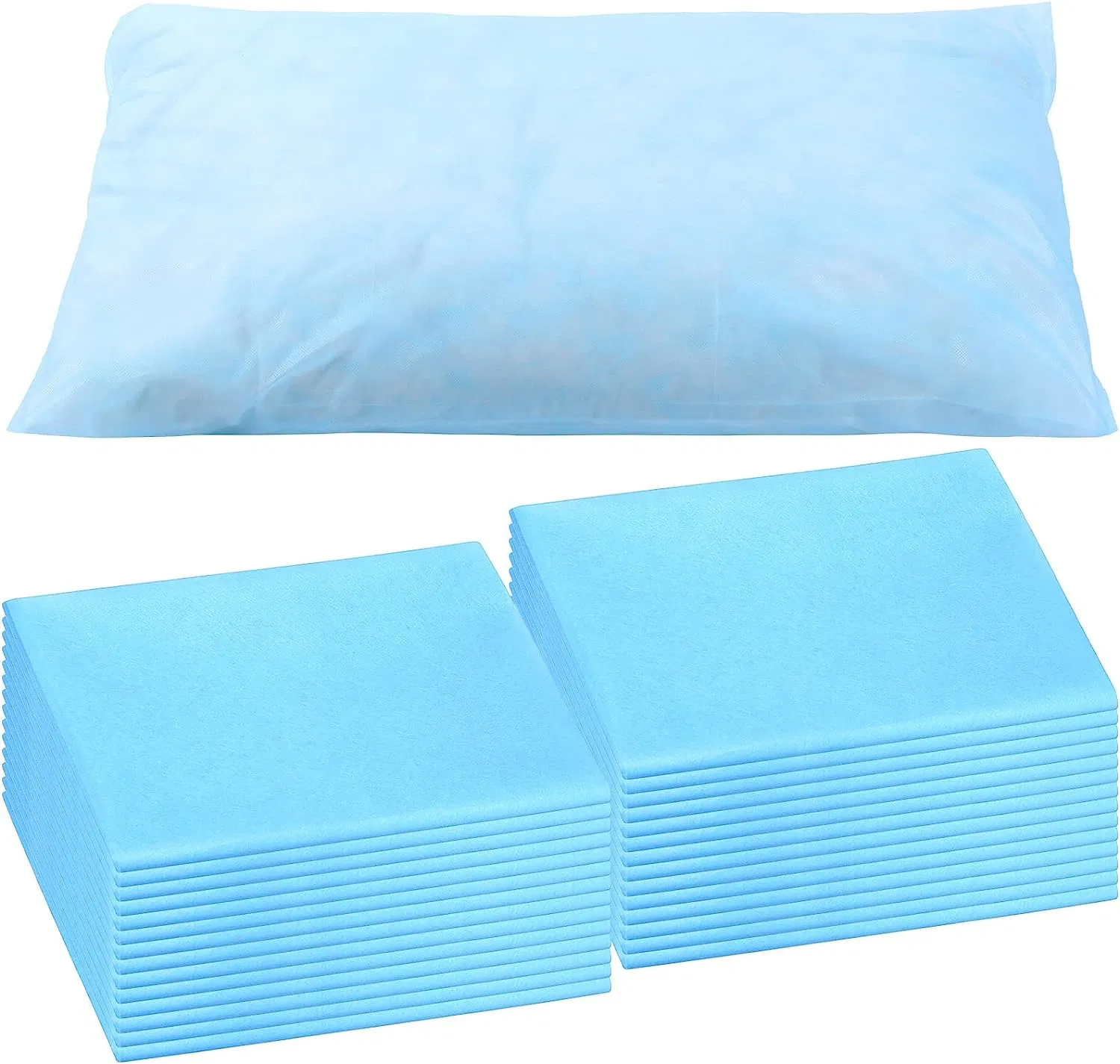 Disposable Pillow Case Medical Disposable Pillow Cover Single Use Pillowcase Non Woven Fabric for Hospitals Hotels Home Bedroom Bedding Supplies, 32 X 20 Inches
