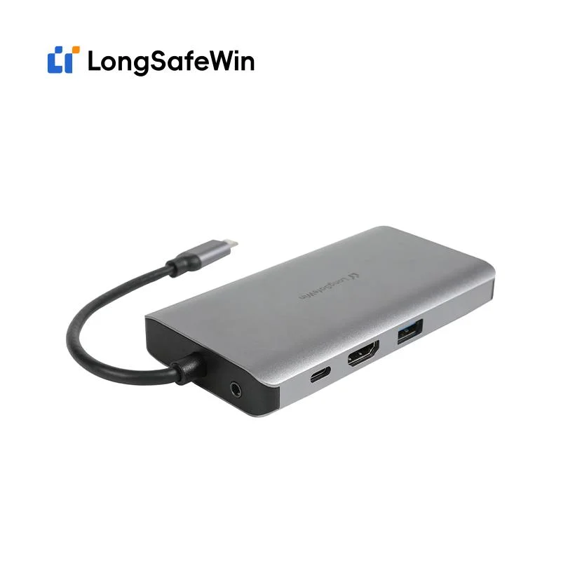 Computador OTG doméstico multifunções HDMI VGA Multiport USB C 8 Portas 3.0 Hub 2.0 SD tipo C Mac Mini M1 VGA