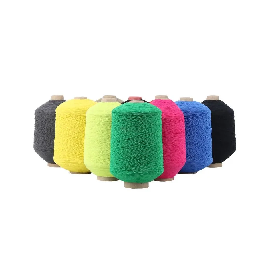 Hot Sell #1105050 High Elastic Rubber Latex Thread Covered Polyester DTY Spandex Yarn for Socks