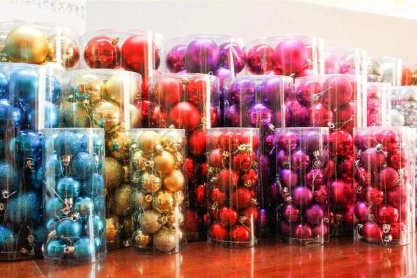 Decorating Red Shiny Merry Glass Christmas/Xmas Balls