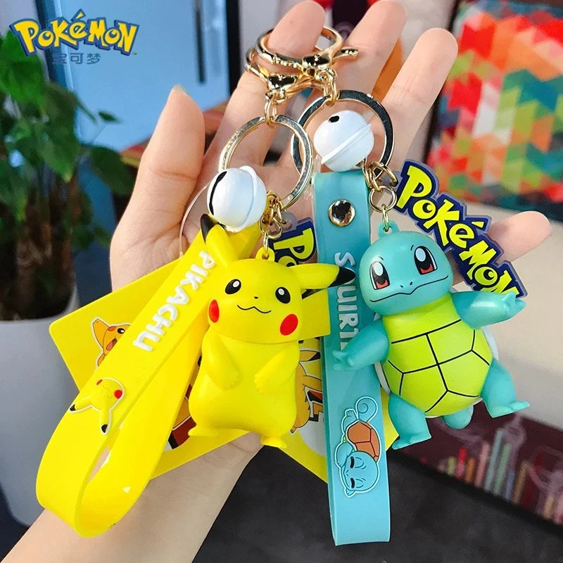 3D Soft Rubber in Stock Promotional Price Keyrings Pokemon Cute Silicone China Wholesale/Supplier High quality/High cost performance  Keychain for Souvnier Gift