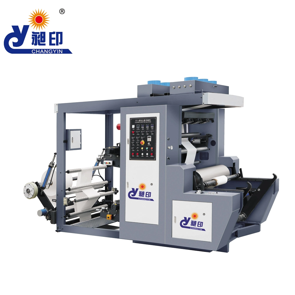 YT-2600S Two Color Synchronous Belt High Speed Plastic Paper Flexo Printing Machine