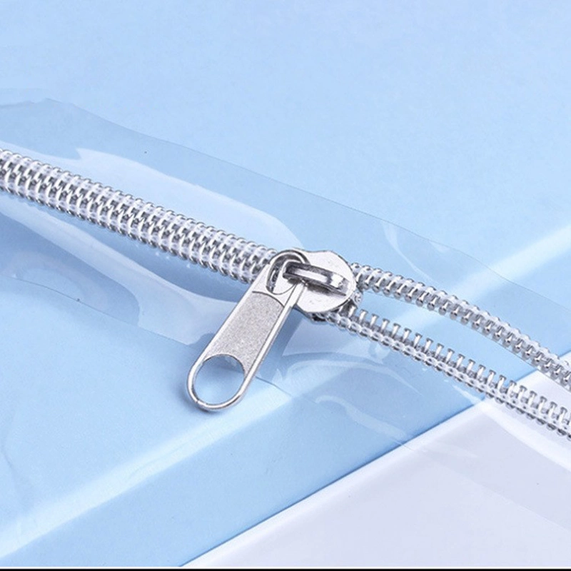 Hot-Sale 5# TPU EVA PVC Transparent Zipper White Tape Clear Long Chain Nylon Zipper for Fashion Bag