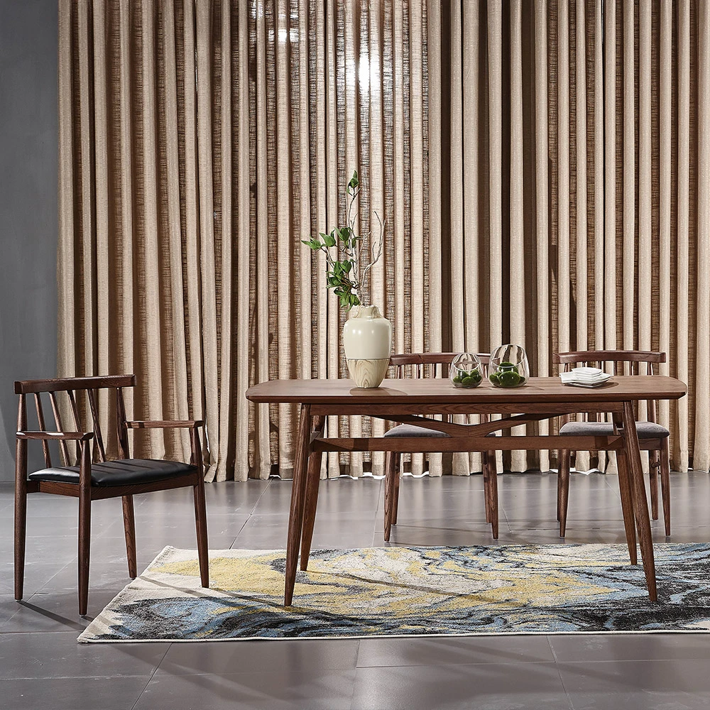 Restaurante de madera nórdica de la mesa de comedor Muebles fabricados en China Guangdong Fabricante promoción