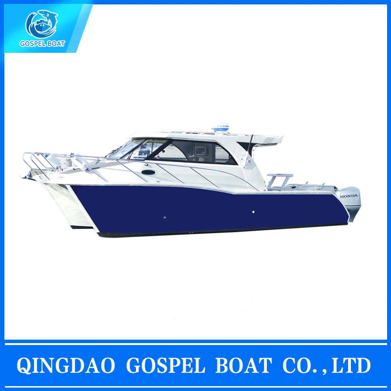 8m Twin Engine High Speed Catamaran Aluminum Boat for Fishing