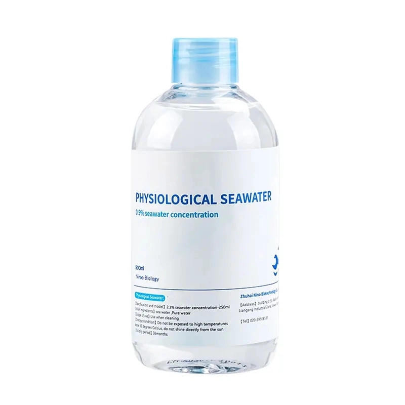 500 ml de agua de mar natural Nacl 0.9 Bfs solución salina estéril para el cuidado de la fisiológica