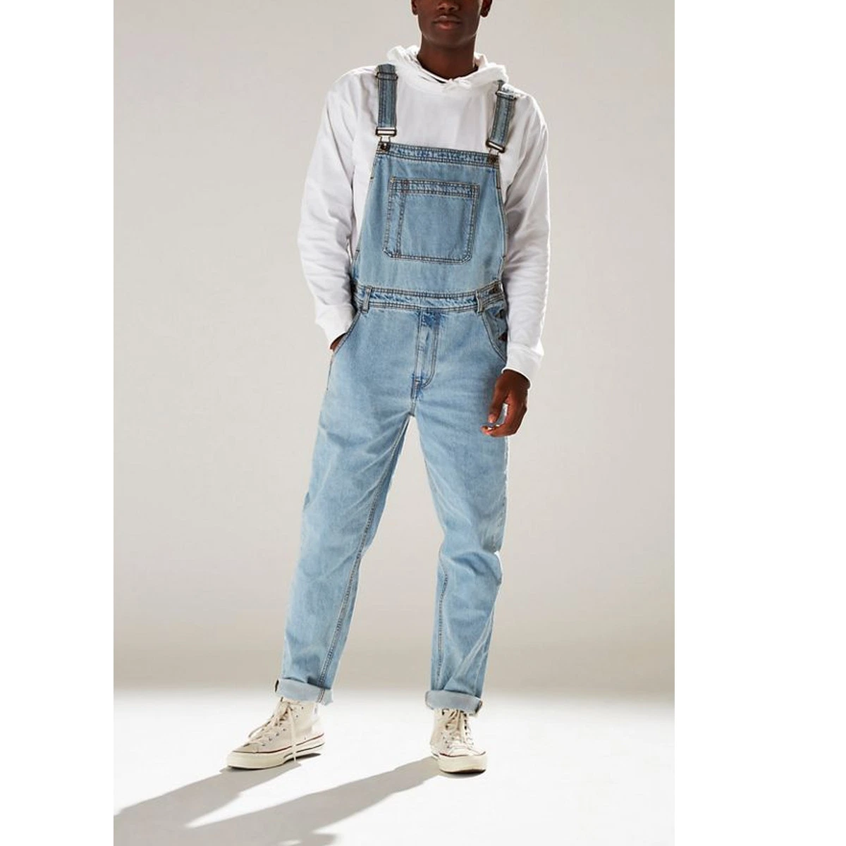 Trendy Overalls High Waist Men&prime; S Jeans