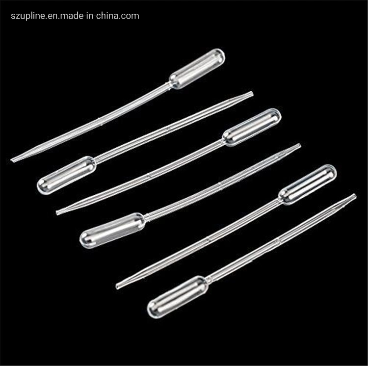 Pipettes Pasteur jetables de transfert en plastique 5ml 10ml 1 ml 3 ml du pipetage