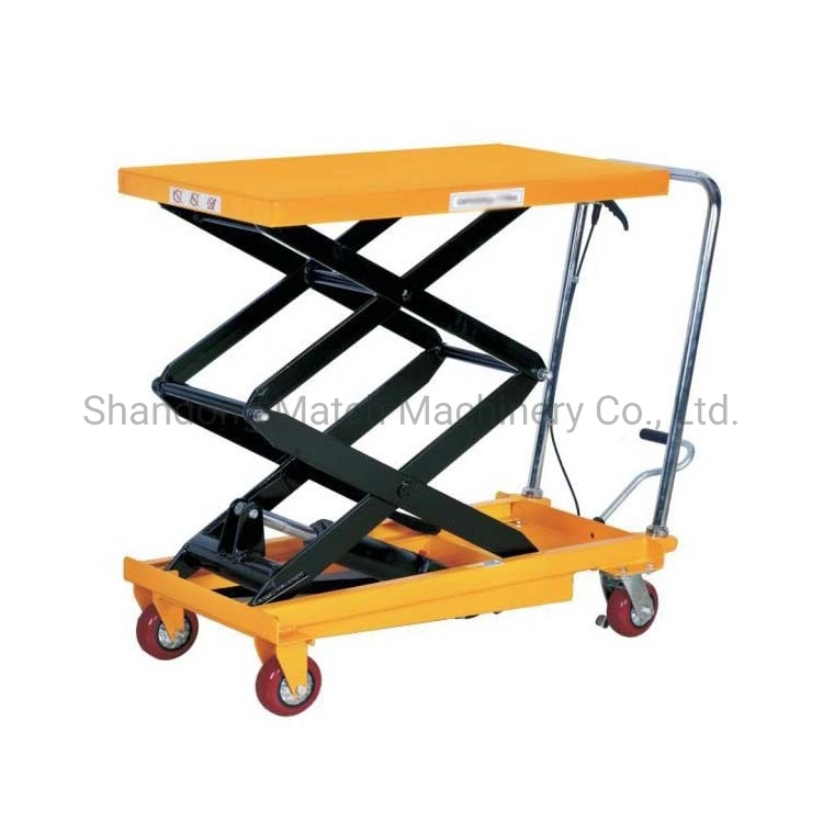 Pts Model 1000kg Mobile Manual Hydraulic Platform Maintenance Lifting Platform