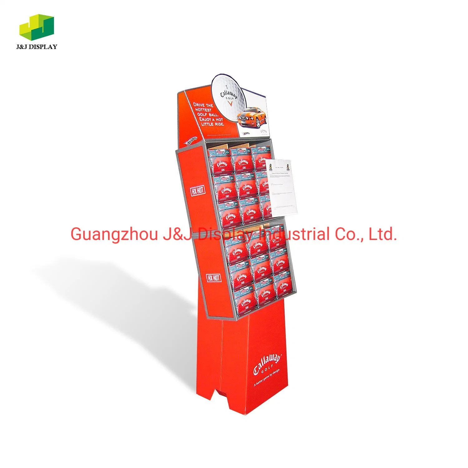 Supermarkets Cosmetic Perfume Floor Security Cardboard Exhibition Display Stand for Retail