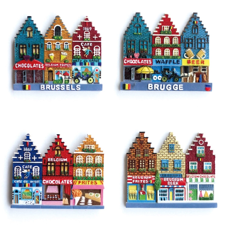 Wholesale/Supplier European Travel Gifts Color House Netherlands Denmark Copenhagen Souvenir Fridge Magnets