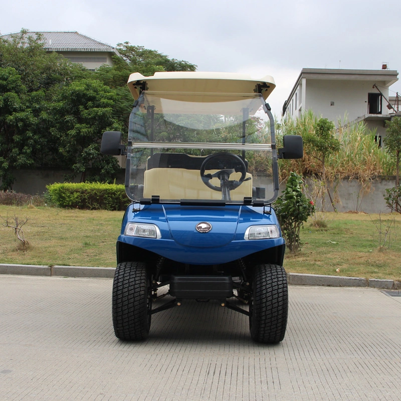 Golf Cart 2+2-Seater Electric Cart Orange Utility Vehicle