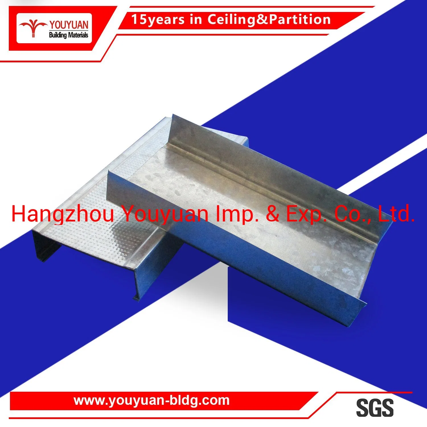 Hot Dipped Galvanized Steel Drywall Profiles Metal Frame Gypsum Board Wall Partition