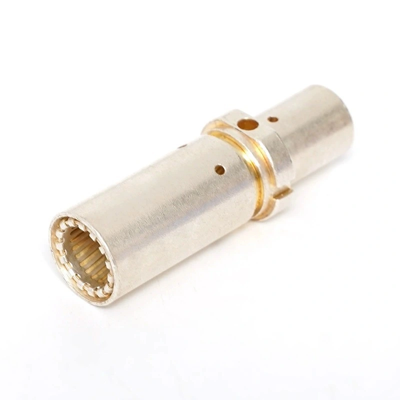 Custom High Current Pin Connector CNC EV Pin Silver Plating Brass Pin Socket for Electric Car Charger