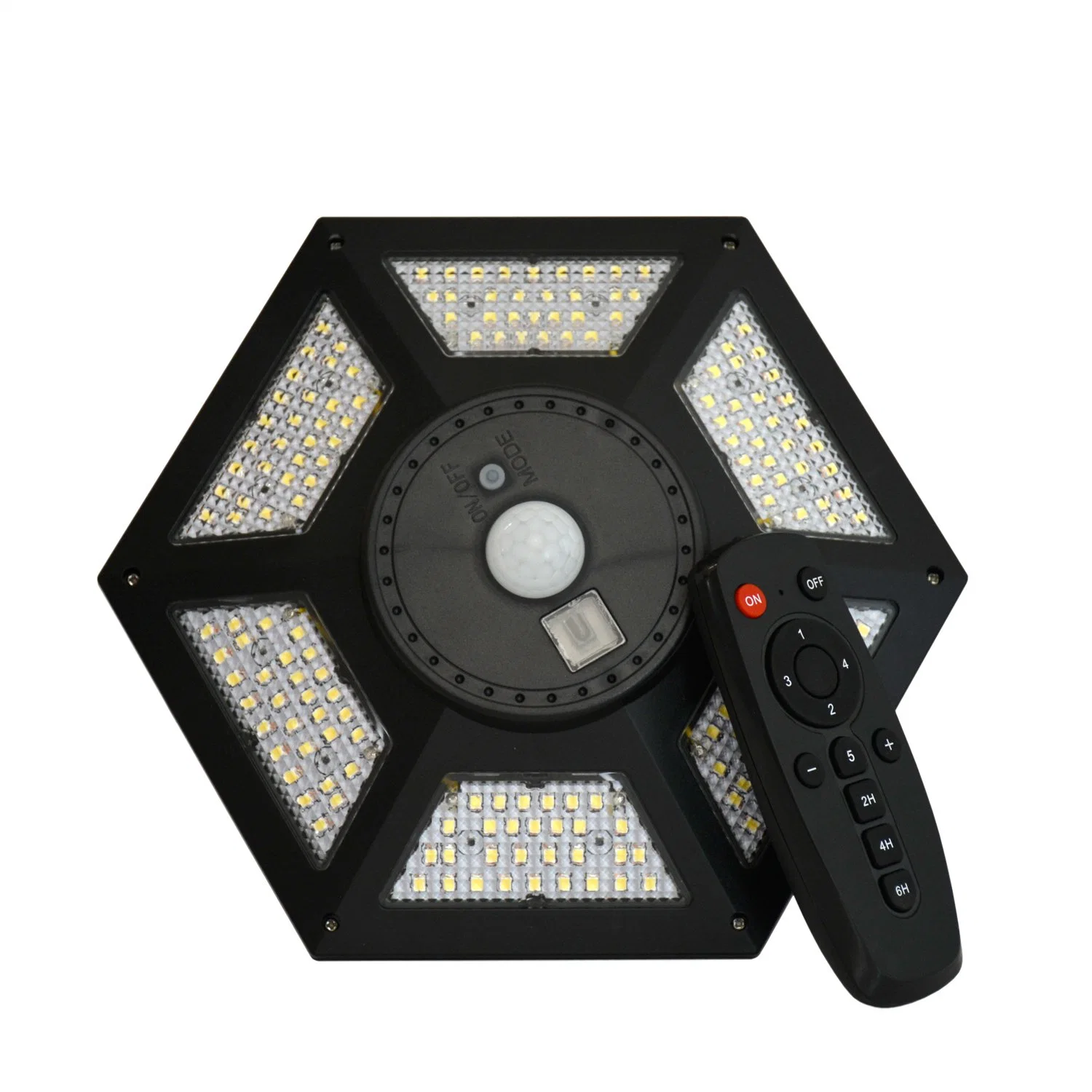 Lámpara solar impermeable exterior Control remoto sensor Luz Solar Street Luz