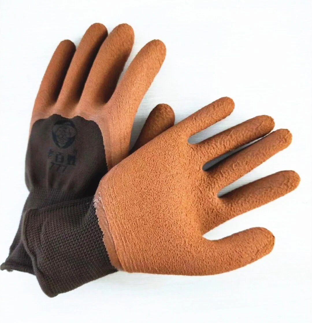 Cotton Yarn Liner Latex Coated Gloves for Protective Work