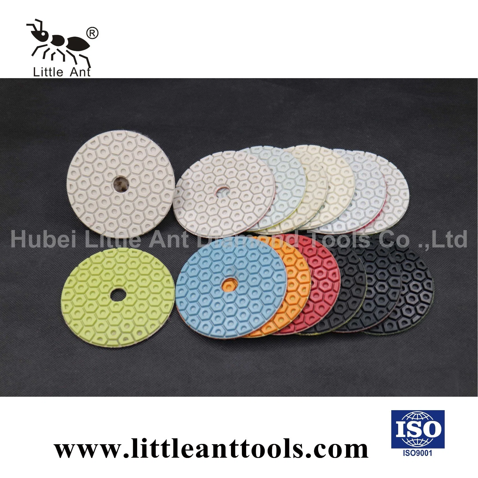 4"/100mm New Hexagon Diamond Grinding Plates Hardware Tools Polishing Pad for Stone White