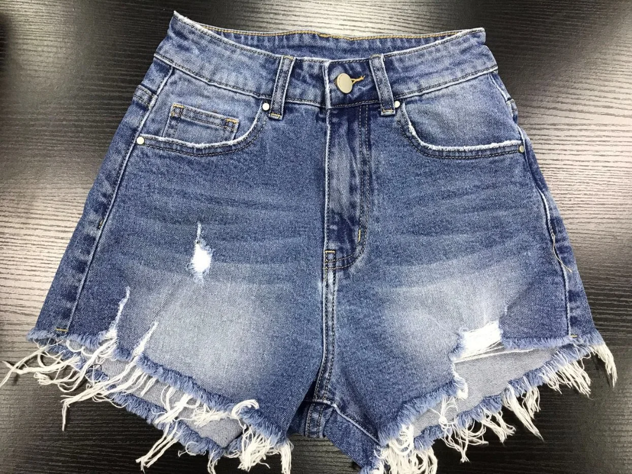 A fábrica de venda directa de alta qualidade de algodão elastano mulheres Denim Personalizados Cowboy Jean calça um par de calças