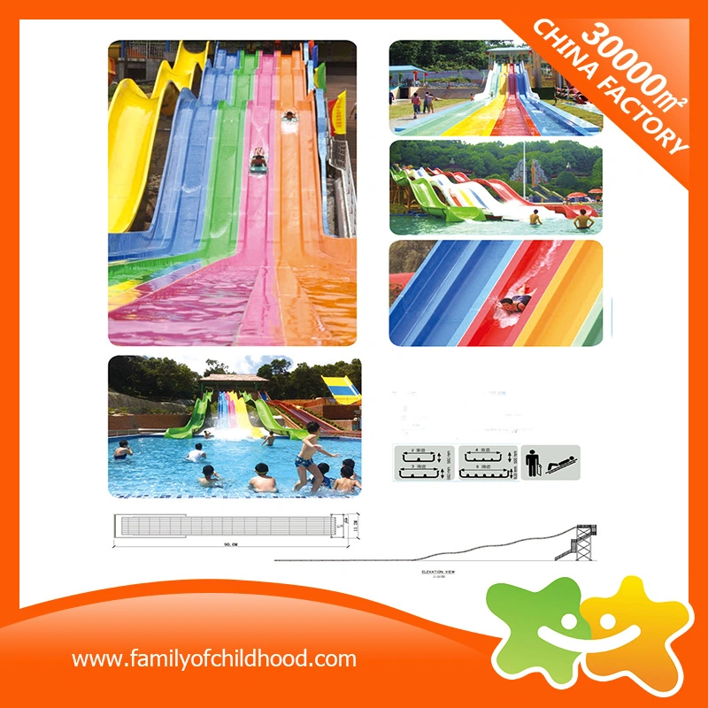 Giant Swimming Pool Rainbow Plastic Floating Water Slide for Kids and Adults