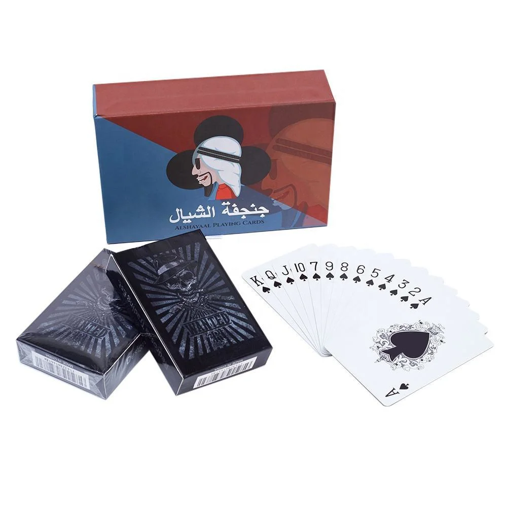 Cartões de jogo pretos à prova de água em PVC de plástico de alta qualidade criativos Oferta de póquer durável