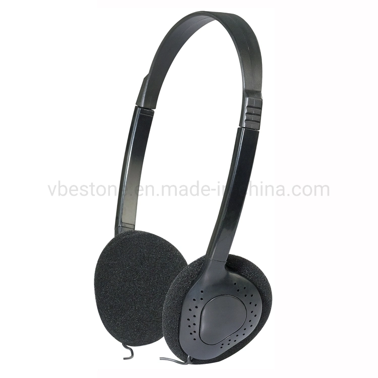 Musik Kopfhörer Schwarzes Headset ohne Mikrofon Stereo Kopfhörer für die Schule Firmengeschenk