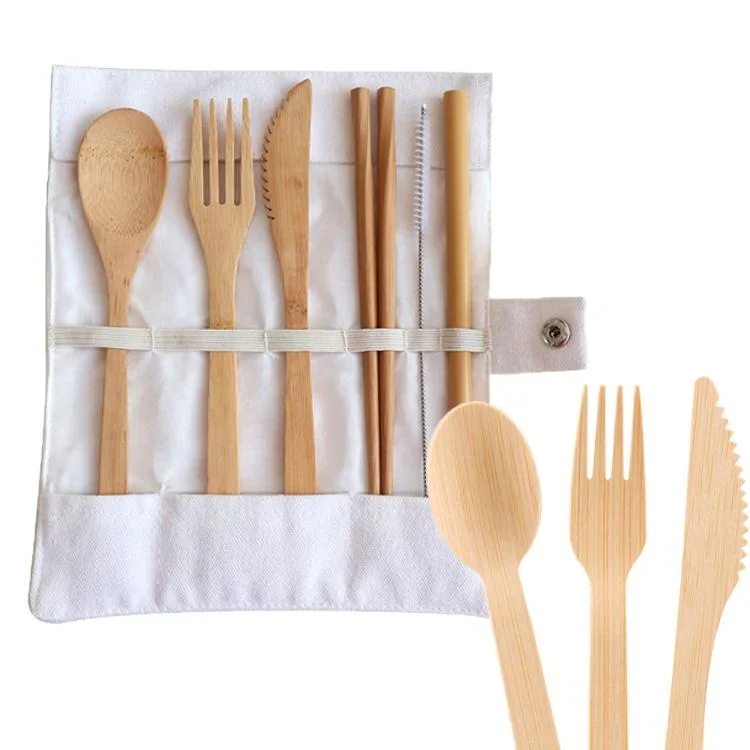 Bamboo Cutlery Tableware Cutlery Organizer Kitchen Disposable Plastic Tableware for Restaurant