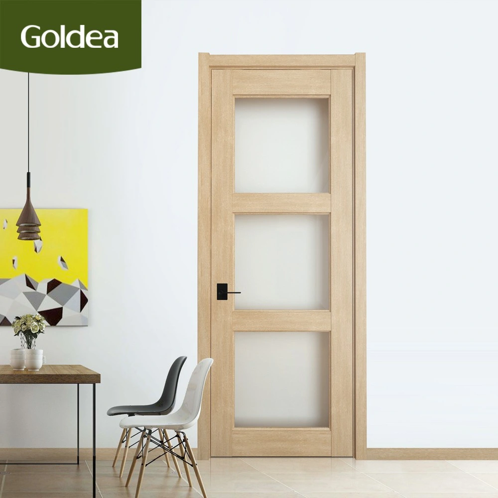 Izquierda/derecha estilo europeo interior acabado madera contrachapada dormitorio Puerta caliente Mezcla de ventas