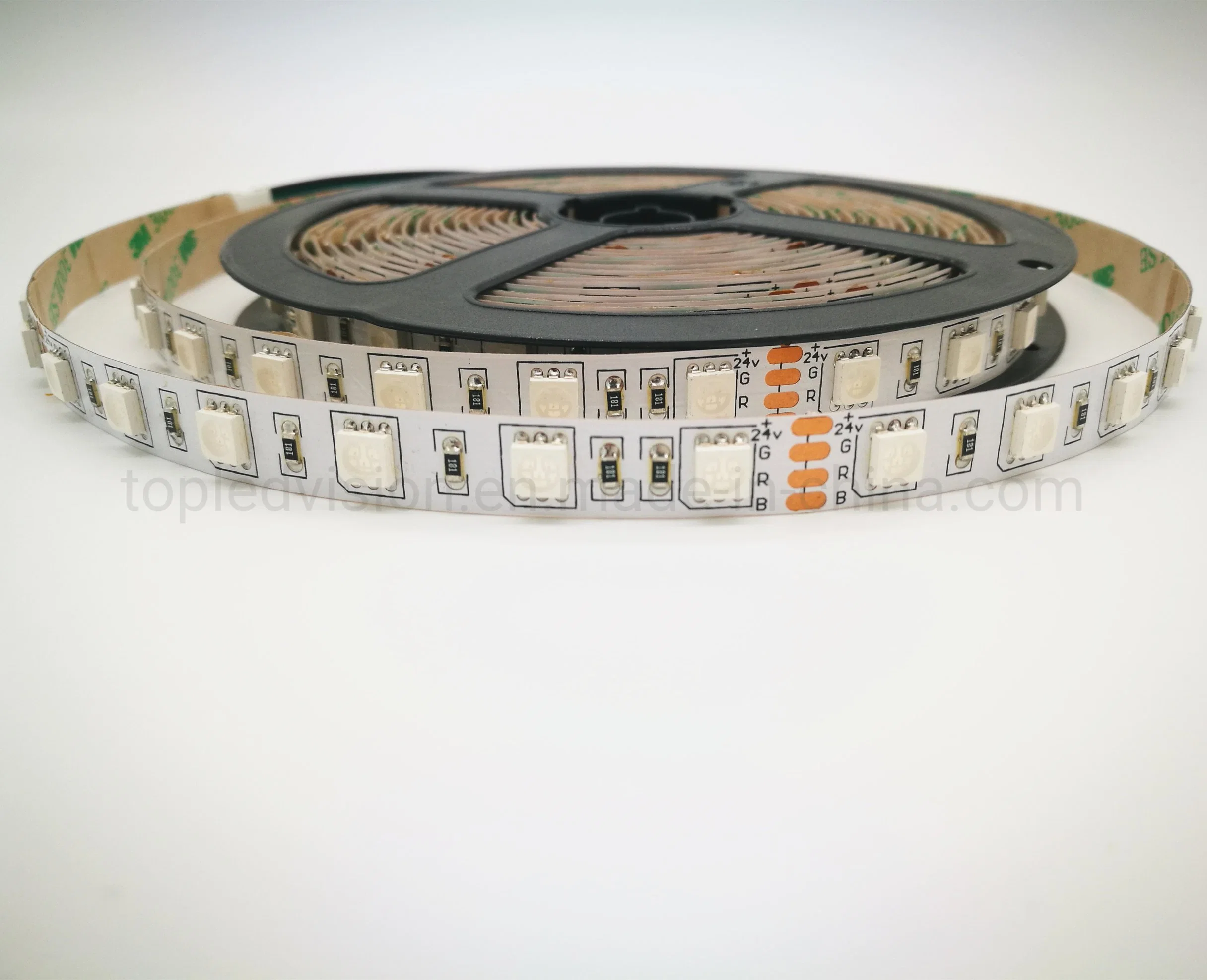 Low Power Consumption SMD5050 60LEDs Ultrathin RGB Flexible LED Strip for Decoration