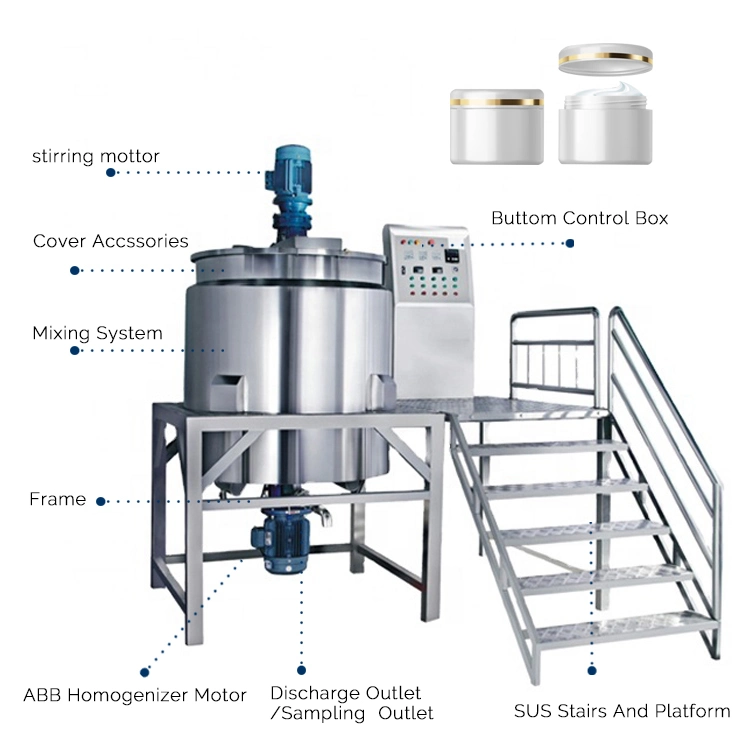 Easy Operation Vacuum Emulsifying Machine Making Mayonnaise Ketchup Dairy Product