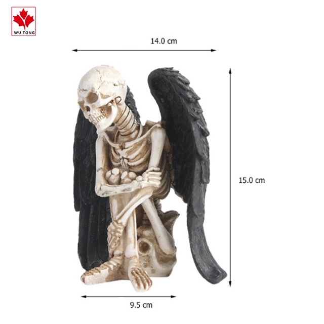 Halloween Skeleton Angel Decoration Holiday Art Resin Craft