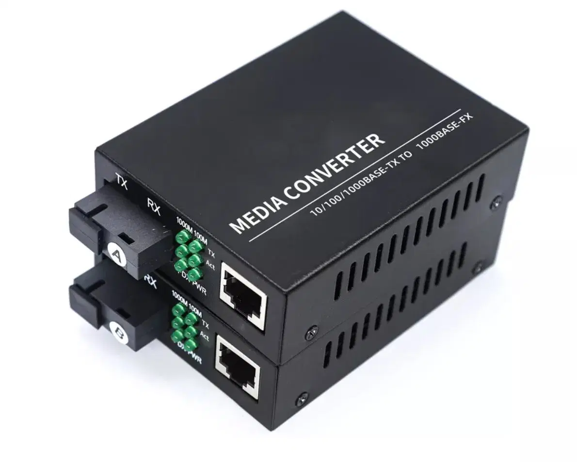 Ab Werk Preis Gigabit 10/100/1000Mbps 1SC 1RJ45 (ab) 20km Single Mode Single Fibre Media Converter