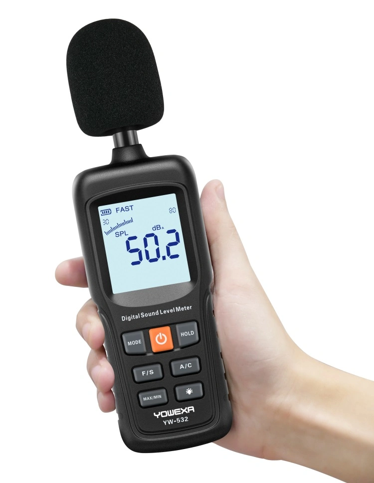 Yw-532 وحدة ديسيبل للصوت محمولة باليد اختبار جهاز قياس الضوضاء Audio Noise Measure Device