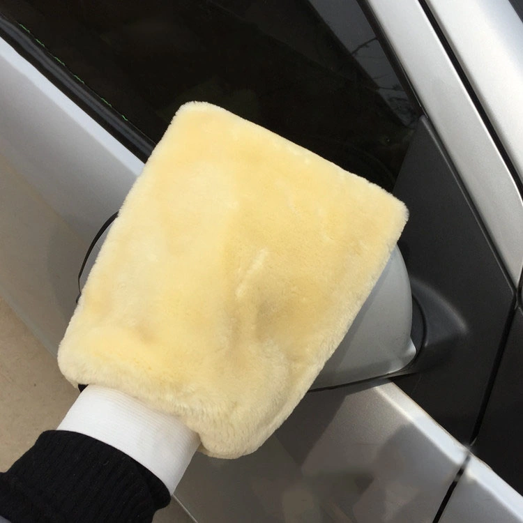 Best Luxurious Merino Lambs Wool Clean Mittens Genuine Synthetic Lambswool Car Cleaning Wash Polishing Mitt