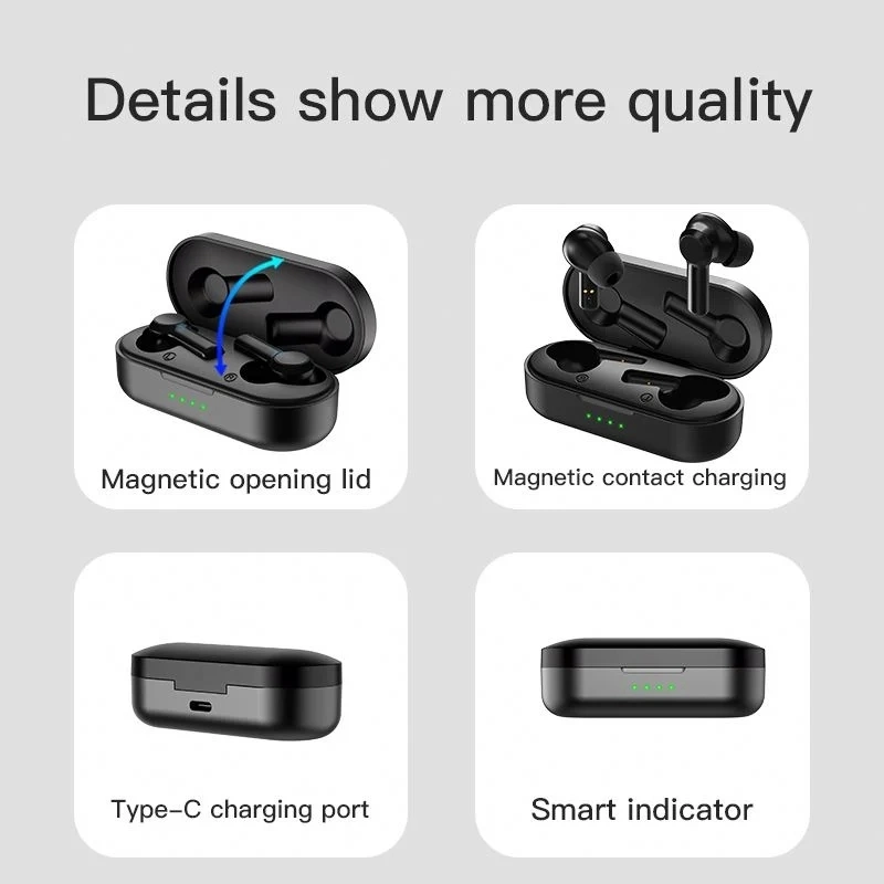 2023 Factory Sell Mini Tws True Wireless in Ear Gaming Handfree Bt Earbud Headphone OEM Sport Headset Mobile Phone Noise Reduction Stereo Bluetooth Earphone