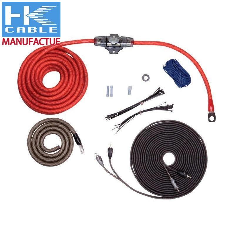 Alimentation d'usine de 1200W amplificateur de voiture les Kits de câblage du kit de câbles 10ga le président pour la voiture du caisson de basses de la Chine fait en usine