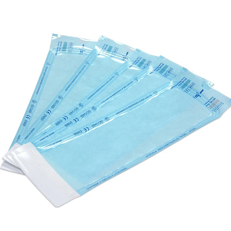 Medical Consumables Head Sealing Disposable Medical Supplies Autoclave Sterilized Paper Pouch Gusseted for Surgical Instruments