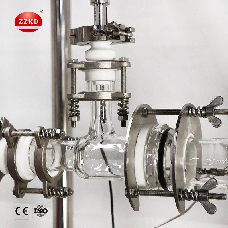 Professional Double Stage Oil Distiller System Vacuum Wiped Film Molecular Distillation