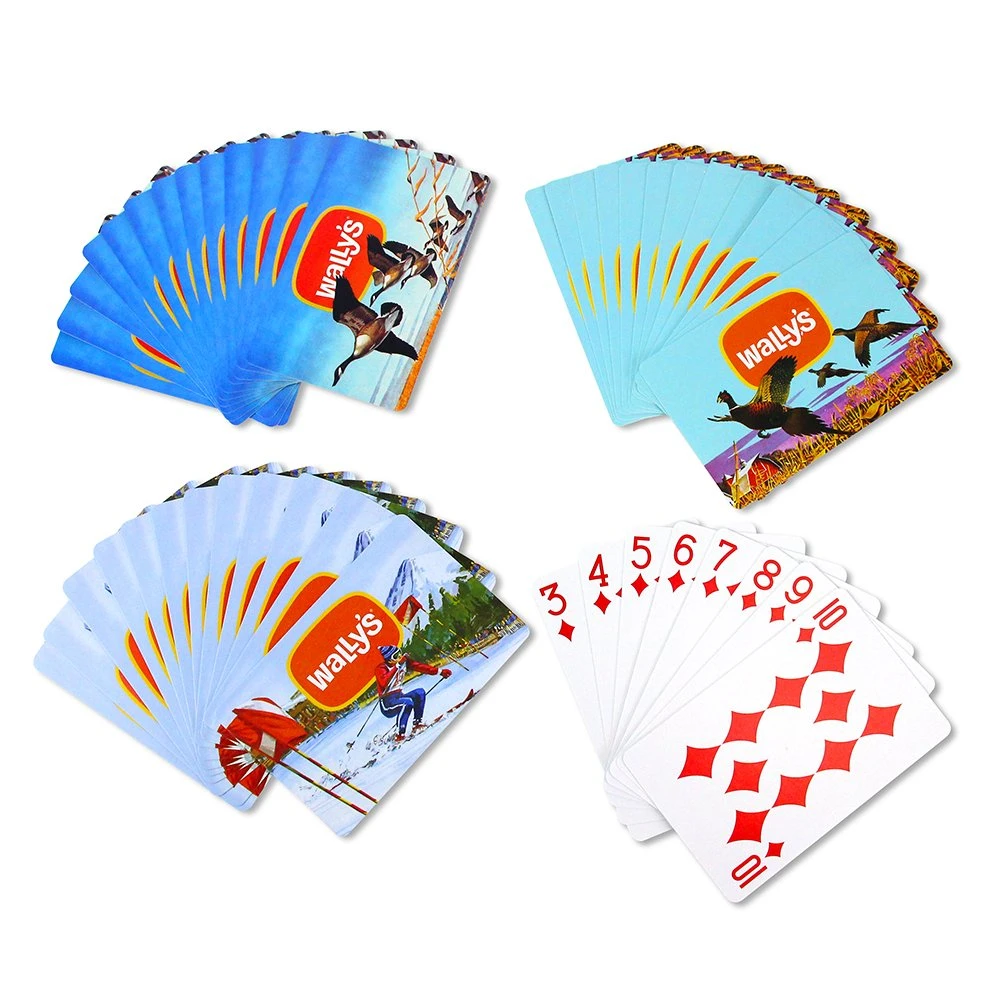 Hochwertige kreative dauerhafte wasserdichte glatte benutzerdefinierte Logo PVC-Kunststoff Black Poker Spielkarten