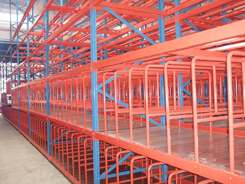 Multi-Tier Sliding Mezzanine Rack Steel for Warehouse