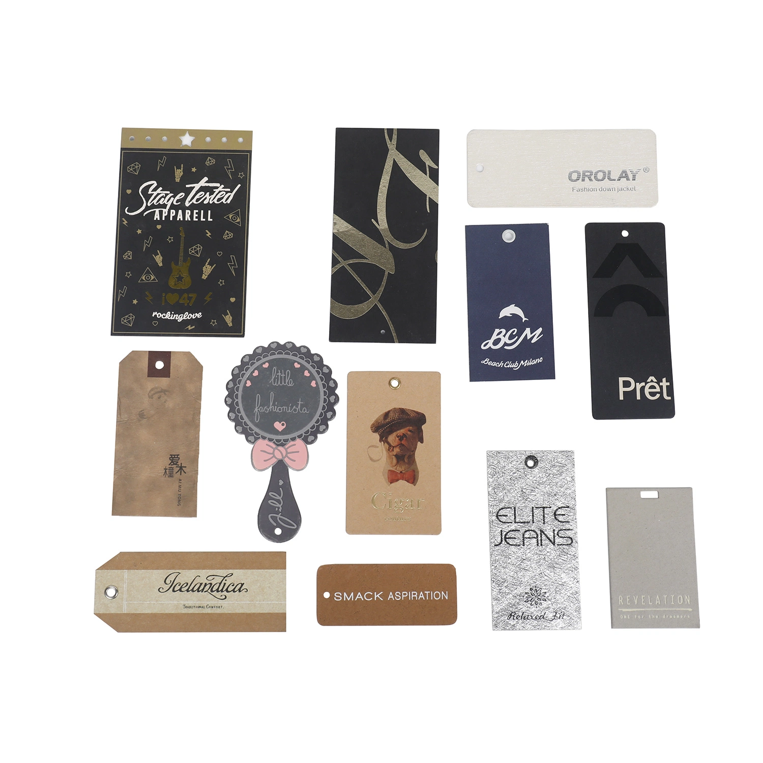 High quality/High cost performance  Eco Friendly Kraft Paper Card China Hang Tag for Jeans/Clothes Garments Clothing Hangtag