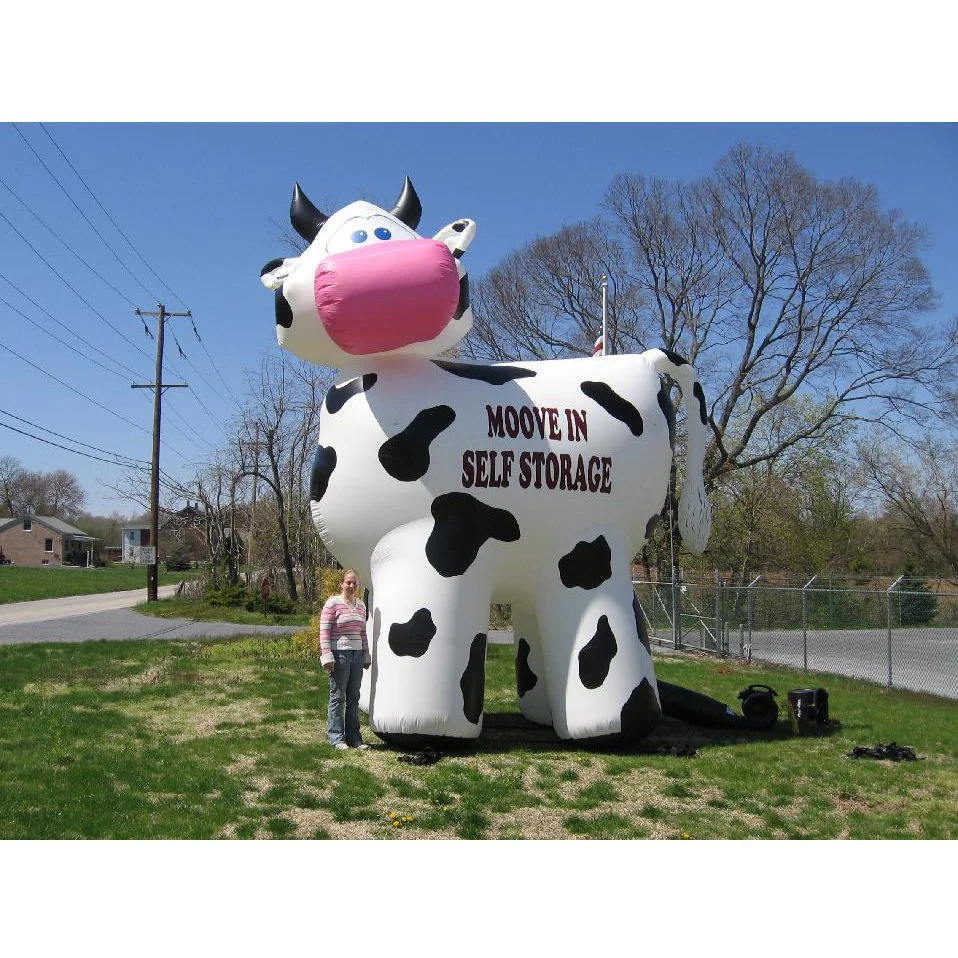 Advertising Inflatable Milk Cow Cartoon Model for Shopping Mall Decoration