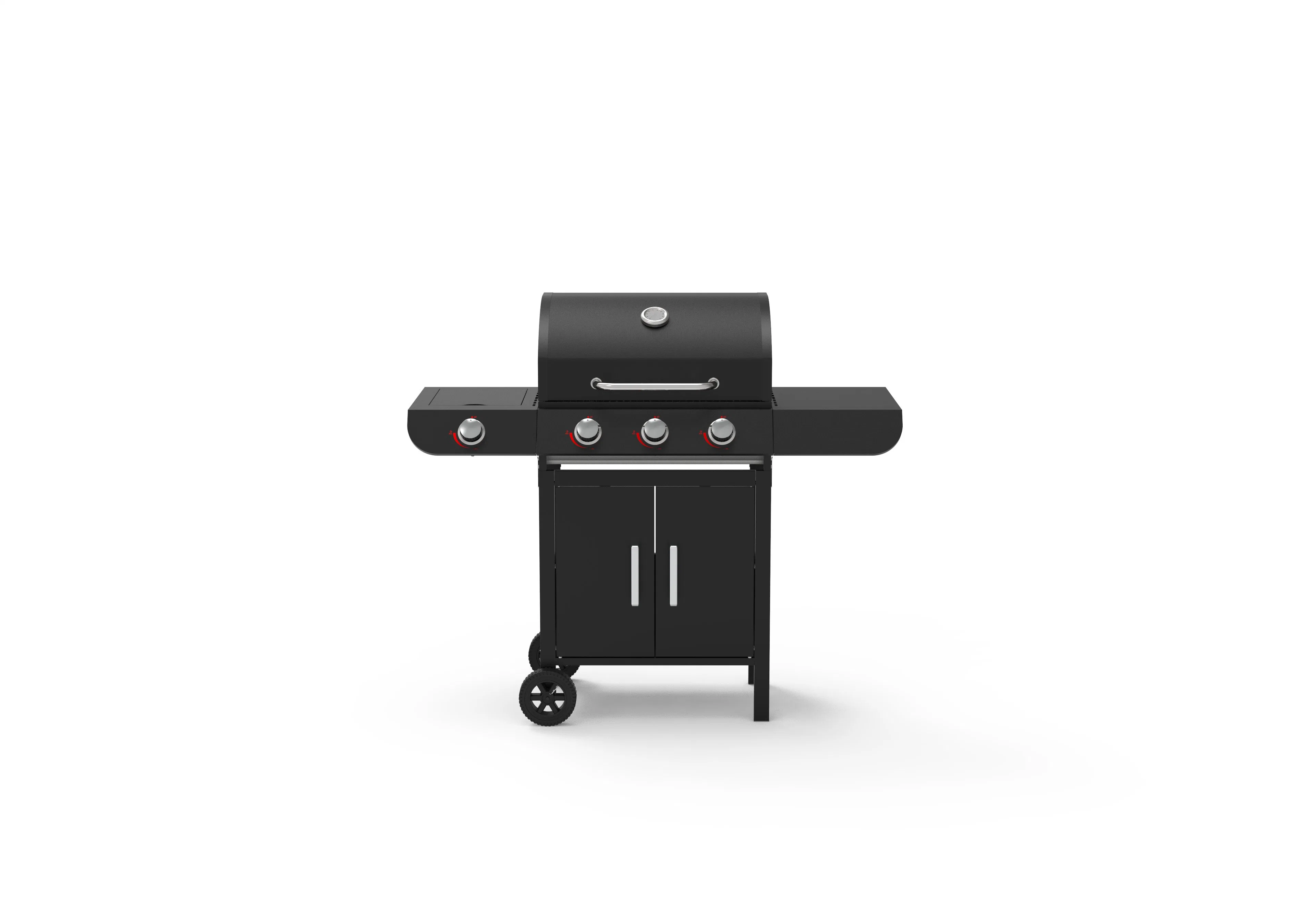 OEM Accepted 3 Burners Gas BBQ Grill with Side Burner and Trolley