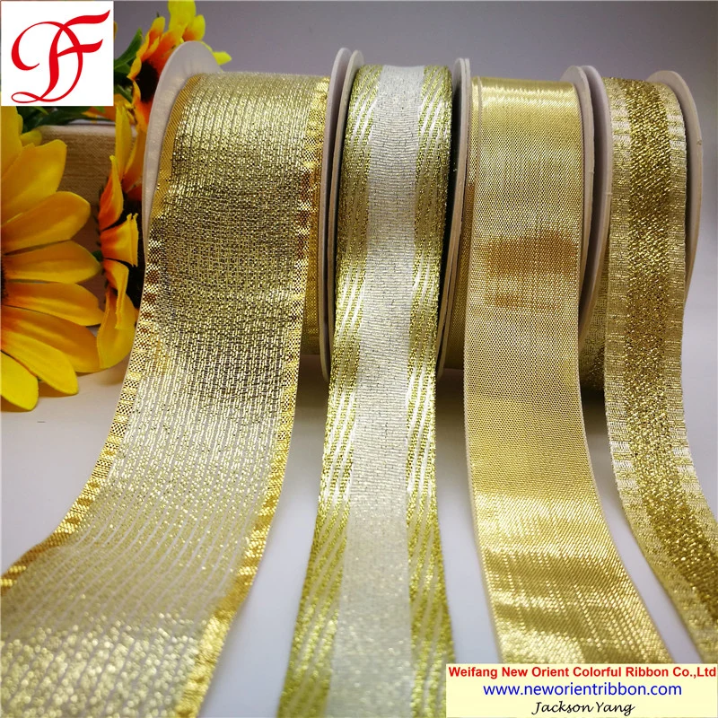 OEM/Customized Metallic Christmas Ribbon for Gift/Packing/Wrapping/Bow/Xmas/Garment Accessories