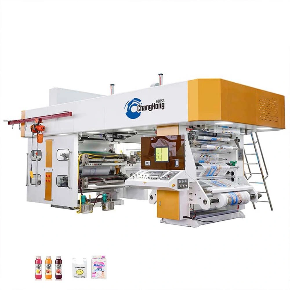 Machine d'impression flexographique automatique pour papier part Poly HDPE Woven Non tissé