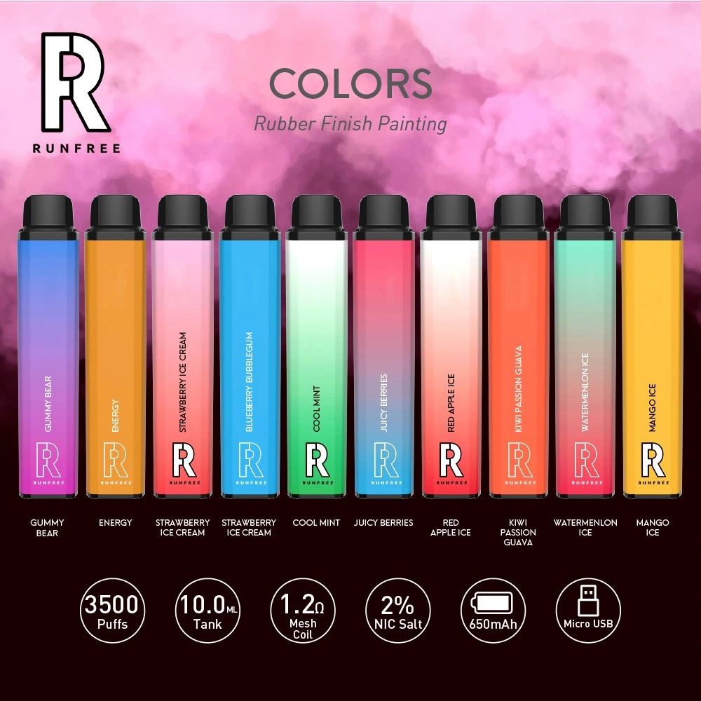 Amazon Pen Hookah Runfree Bar 3500 Puffs Pod Tornado Wiederaufladbar Vape Wape Marken Vapor Großhandel Einweg Vape Saft Pods